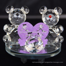 Crystal Collection lovely Bear con figuritas de corazón